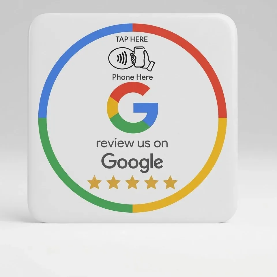 Placa NFC para reseñas de Google